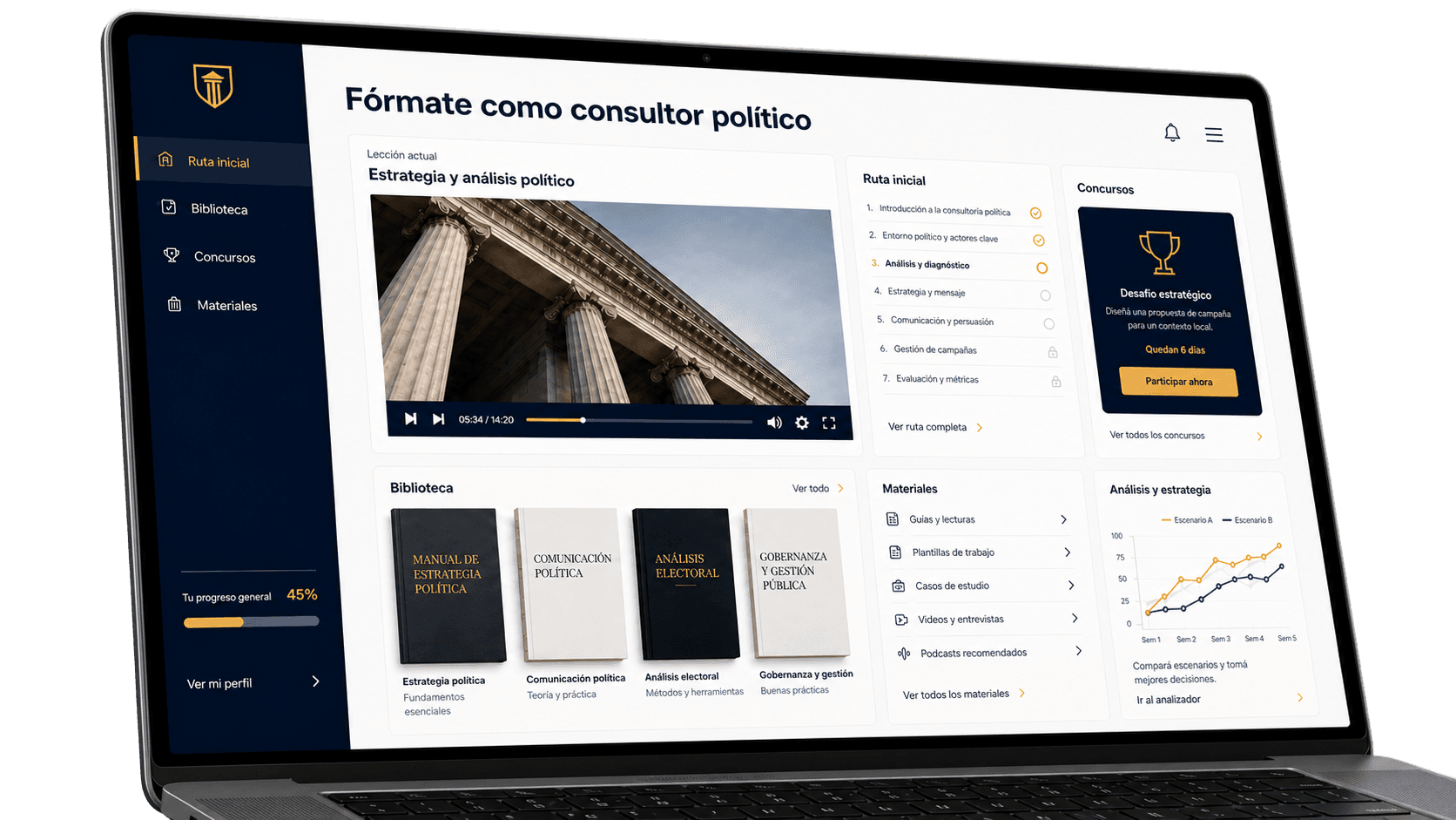 Vista previa de la plataforma de formación política de Valor Empresario